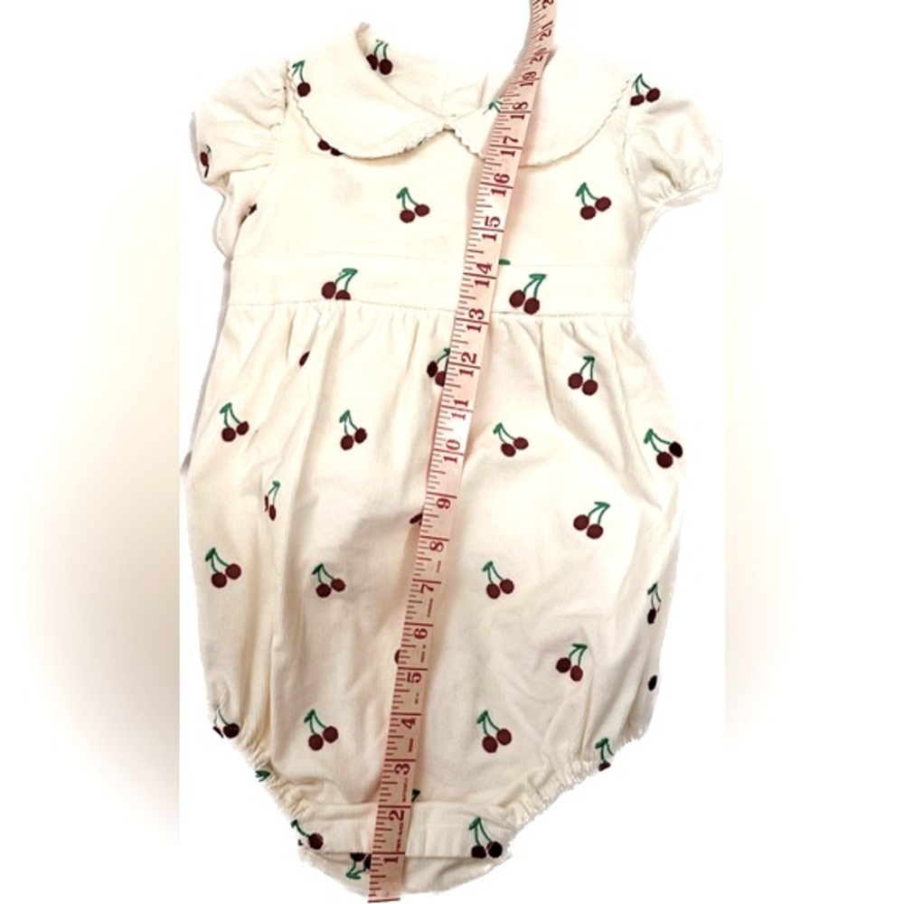 Adorable Juniper Puff Sleeve Bubble, Cannoli Cream w/Cherries, 2T Girl, NWTs - Picture 4 of 9